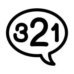 Naklejka premium Countdown icon in thin line style vector illustration graphic design