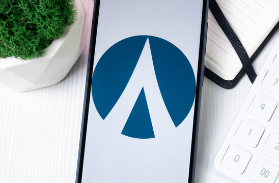 New York, USA - 1 August 2024: Dentacoin DCN Logo on Phone Screen, Crypto Coin Icon