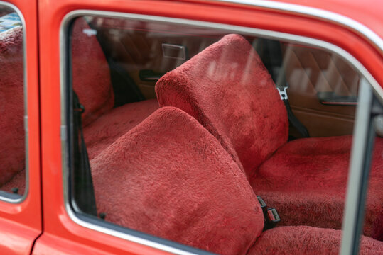 Red car seats