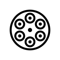 Bullet icon in thin line style vector illustration graphic design