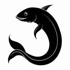 Obraz premium Eel Black silhouette