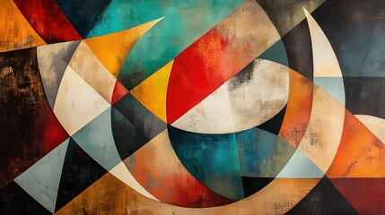 Fototapeta premium 3D modern abstract geometric art background