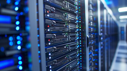 Naklejka premium High-Density Server Rack: Optimized for Maximum Performance
