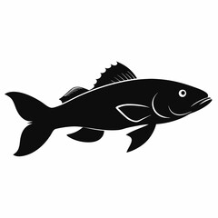 Cod fish Black silhouette