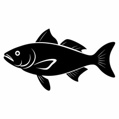 Cod fish Black silhouette