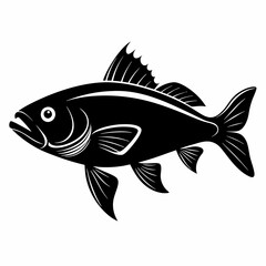 Cod fish Black silhouette