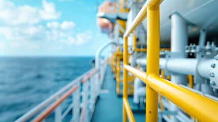 A series of orange pipes with valves on them