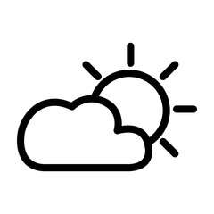 Sun icon in thin line style vector illustration graphic design