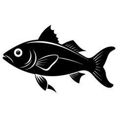 Cod fish Black silhouette