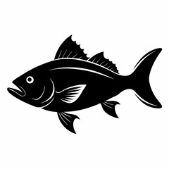 Cod fish Black silhouette