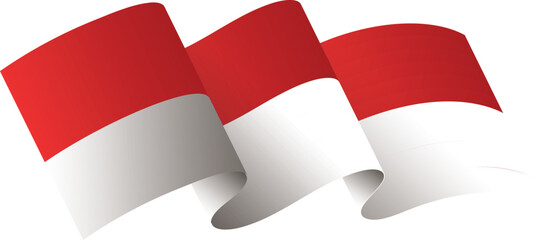 flag ribbon indonesian