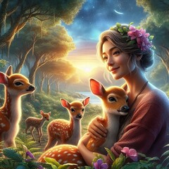 Fototapeta premium Lady Love's Forest Dear