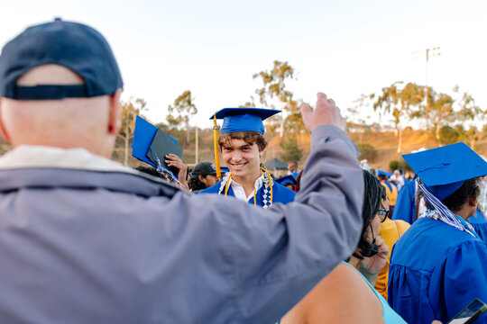 Grandfather and Grandson at High School Graduation