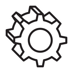 Gear icon in thin line style vector illustration graphic design