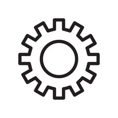 Gear icon in thin line style vector illustration graphic design