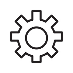 Gear icon in thin line style vector illustration graphic design