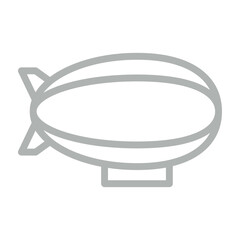 Zeppelin Vector Line Grey Icon Design © Muhammad Rizwan