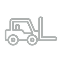 Forklift Vector Line Grey Icon Design