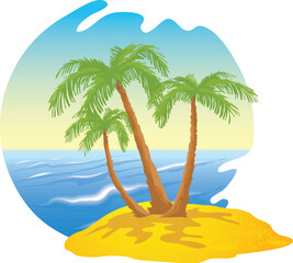beach nature summer vector