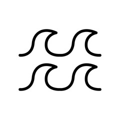 Wave icon in thin line style vector illustration graphic design