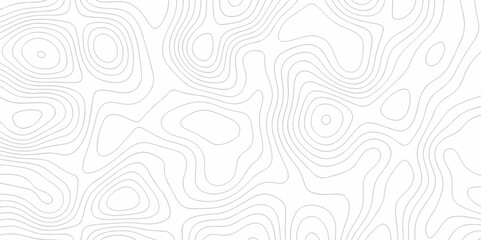 Topography wave line vector grid map. white wave line geography landscape Topo contour map on white background. Geographic mountain relief diagram line wave carve pattern.