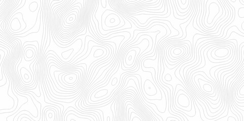 	
Vector white wave line geography landscape Topo contour map on white background. Geographic mountain relief diagram line wave carve pattern. Topographic world map contour lines map texture.