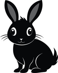 A rabbit silhouette cute looking