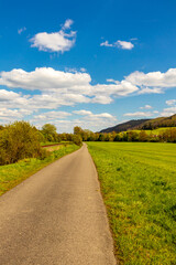 Unterwegs mit dem Fahrrad auf der 1. Werratal-Radweg Etappe von der Werraquelle bei Fehrenbach bis in Werratal bei Wernshausen - Thüringen - Deutschland