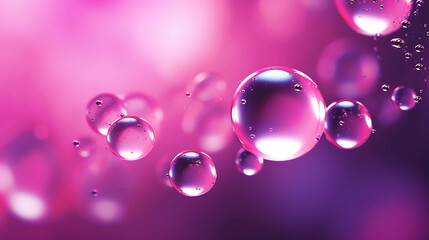 Naklejka premium Magenta water bubble background creating a captivating and mystical atmosphere 