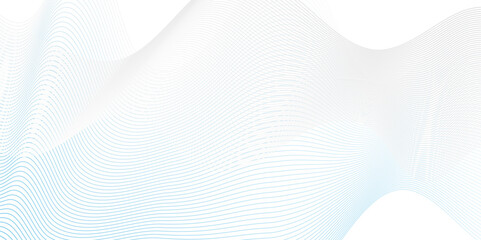 Abstract white and gray light blend paper wave line space. gradient and white wave curve creative technology flowing particles lines background. Modern flowing wave lines glowing moving sound.