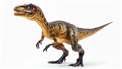 Naklejka premium Utahraptor dinosaur isolated on all-white background
