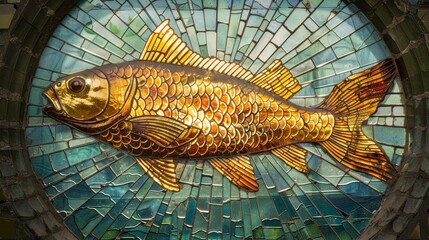 Christian symbols such as the fish or alpha and omega, conveying the rich symbolic language of the faith