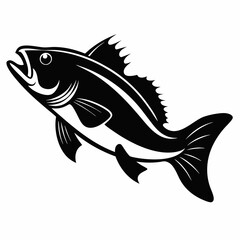 Fototapeta premium Bass Black silhouette