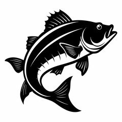 Fototapeta premium Bass Black silhouette