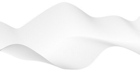 Abstract white and gray light blend paper wave line space. gradient and white wave curve creative technology flowing particles lines background. Modern flowing wave lines glowing moving sound.