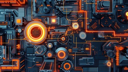 Generate a visual checklist for financial yearend closing in business top view to streamline tasks scifi tone Splitcomplementary color scheme