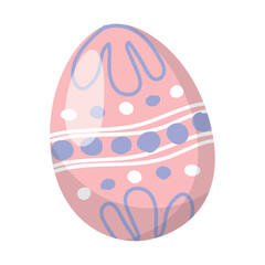 Decorated easter egg icon Easter season Vector
