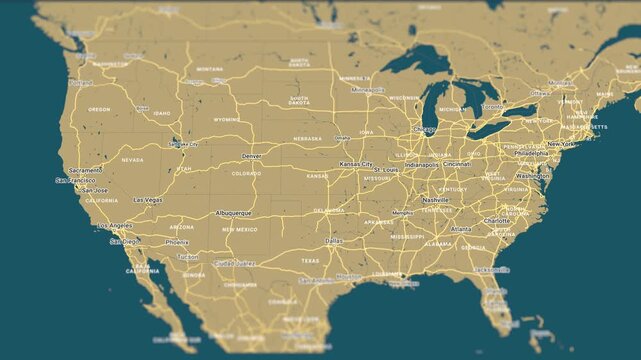 United States Of America Zoom Map