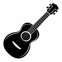 Guitar silhouette vector art illustration