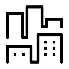 Real estate icon in thin line style vector illustration graphic design