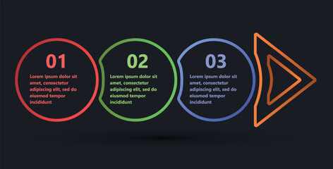 Modern and creative infographics made in the form of a vector template. Bright colors and abstract design elements are used. For use in presentations, web design and reports. Simple and clear.