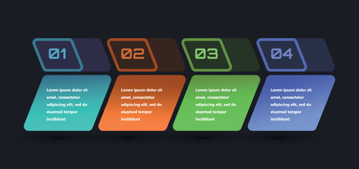 Modern and creative infographics made in the form of a vector template. Bright colors and abstract design elements are used. For use in presentations, web design and reports. Simple and clear.