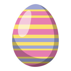 Decorated easter egg icon Easter season Vector