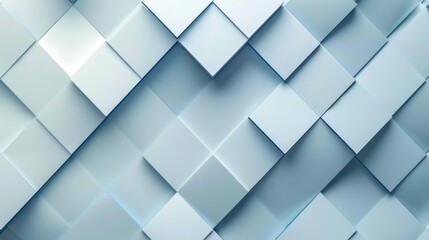Fototapeta premium Abstract background with light blue and white geometric shapes.