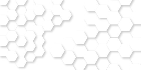 Vector white Hexagonal Background. Luxury White Pattern. 3D Futuristic abstract honeycomb mosaic white background. geometric mesh cell texture. modern futuristic wallpaper.