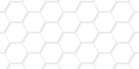 Vector white Hexagonal Background. Luxury White Pattern. 3D Futuristic abstract honeycomb mosaic white background. geometric mesh cell texture. modern futuristic wallpaper.
