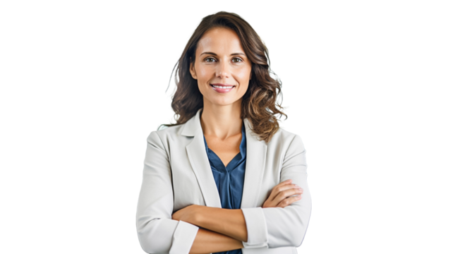 Beautiful business woman professional in a suit on transparent background.
- Powered by Adobe