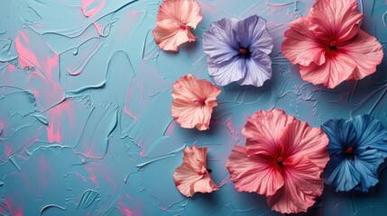 women's day mockup with empty space, minimalism, pastel colors, flat style