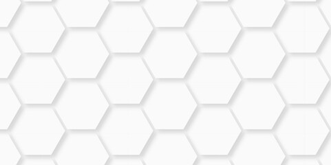 Vector abstract hexagonal futuristic geometric backdrop White background and embossed hexagon , honeycomb white hexagon concept design abstract technology background vector background, or wallpaper.
