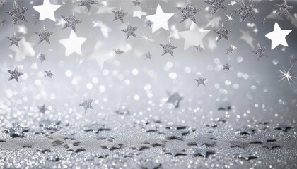 Luxury Background in Silver, Gold and Pink with Glitter, Sparkles and Stars